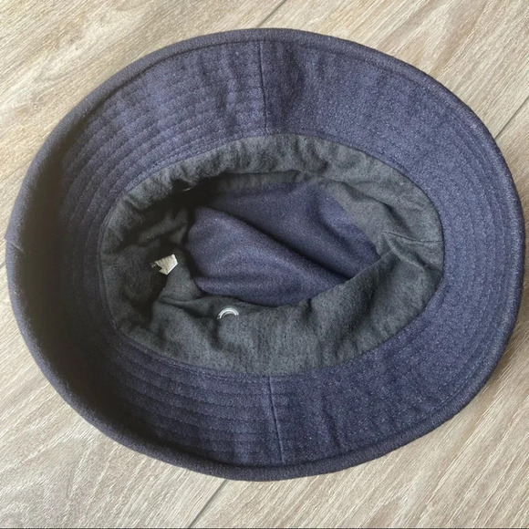 Navy Blue  Wool Blend Buckle Hat - Picture 12 of 15